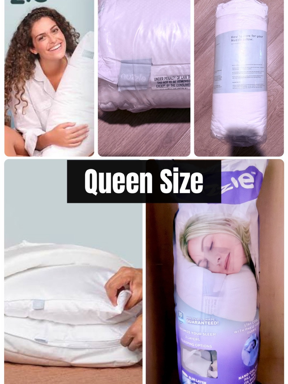 Nuzzle Support Pillow - Queen Size Plush Comfort